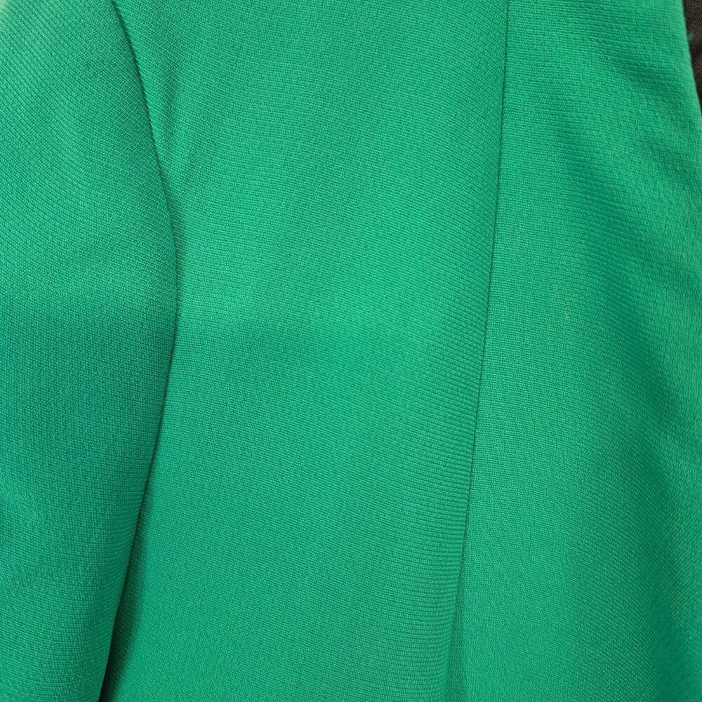 Kenneth Cole Womens XS Green Open Front Blazer With Asymmetric Hem - Picture 2 of 7
